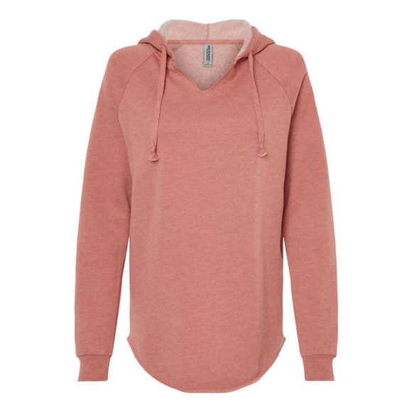 PRM2500 Independent Trading Co. Women’s Lightweight California Wave Wash Hooded Sweatshirt Dusty Rose