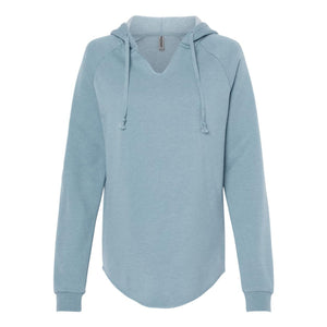 PRM2500 Independent Trading Co. Women’s Lightweight California Wave Wash Hooded Sweatshirt Misty Blue