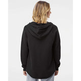 PRM2500 Independent Trading Co. Women’s Lightweight California Wave Wash Hooded Sweatshirt Black