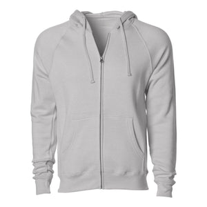 PRM33SBZ Independent Trading Co. Special Blend Raglan Full-Zip Hooded Sweatshirt Stone Heather