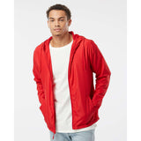 EXP54LWZ Independent Trading Co. Lightweight Windbreaker Full-Zip Jacket Red