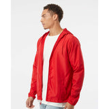 EXP54LWZ Independent Trading Co. Lightweight Windbreaker Full-Zip Jacket Red