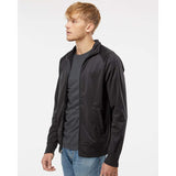 EXP70PTZ Independent Trading Co. Lightweight Poly-Tech Full-Zip Track Jacket Black/ Black