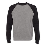 PRM30SBC Independent Trading Co. Special Blend Raglan Sweatshirt Nickel Heather/ Black