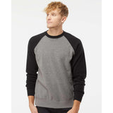 PRM30SBC Independent Trading Co. Special Blend Raglan Sweatshirt Nickel Heather/ Black