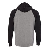 PRM33SBZ Independent Trading Co. Special Blend Raglan Full-Zip Hooded Sweatshirt Nickel Heather/ Black