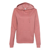 SS650 Independent Trading Co. Juniors’ Heavenly Fleece Lightweight Hooded Sweatshirt Dusty Rose