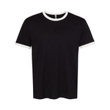 3604 Next Level Unisex Cotton Ringer T-Shirt Black/ Natural