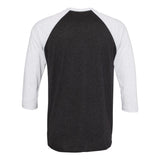 6051 Next Level Unisex Triblend Three-Quarter Raglan T-Shirt Heather White/ Vintage Black