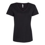 3940 Next Level Women’s Cotton V-Neck T-Shirt Black