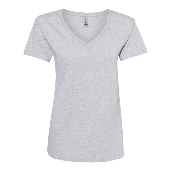 3940 Next Level Women’s Cotton V-Neck T-Shirt Heather Grey