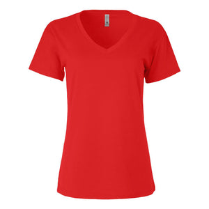 3940 Next Level Women’s Cotton V-Neck T-Shirt Red