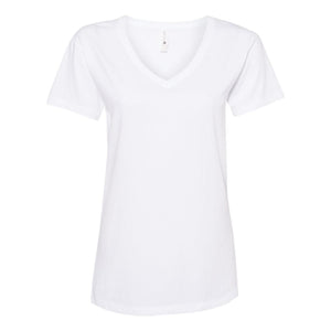 3940 Next Level Women’s Cotton V-Neck T-Shirt White