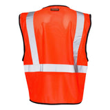 1519-1520 Kishigo Single Pocket Zipper Mesh Class 2 Vest Fluorescent Red (1719)