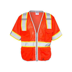 1550-1551 Kishigo Premium Brilliant Series® Heavy Duty Class 3 Vest Fluorescent Red (1750)