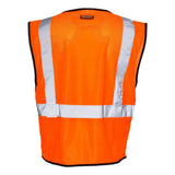 1537-1538 Kishigo Double-Pocket Zippered Economy Class 2  Vest Orange