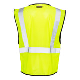 1547-1548 Kishigo Zippered Mesh Economy Class 2 Vest Lime