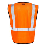 1547-1548 Kishigo Zippered Mesh Economy Class 2 Vest Orange