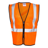 1547-1548 Kishigo Zippered Mesh Economy Class 2 Vest Orange