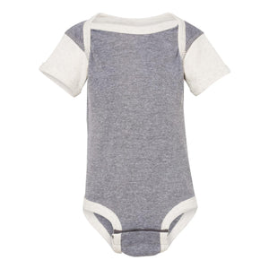 4400 Rabbit Skins Infant Baby Rib Bodysuit Granite Heather/ Natural Heather