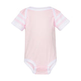 4400 Rabbit Skins Infant Baby Rib Bodysuit Ballerina/ White/ Ballerina & White Stripe