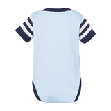 4400 Rabbit Skins Infant Baby Rib Bodysuit Light Blue/ Navy/ Navy & White Stripe