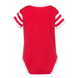 4400 Rabbit Skins Infant Baby Rib Bodysuit Red/ White/ Red & White Stripe