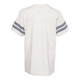 6137 LAT Youth Football Fine Jersey Tee Natural Heather/ Granite Heather