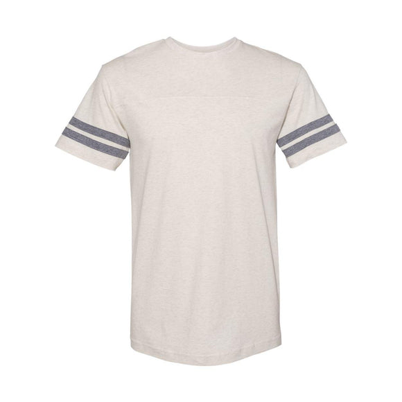 6937 LAT Football Fine Jersey Tee Natural Heather/ Granite Heather