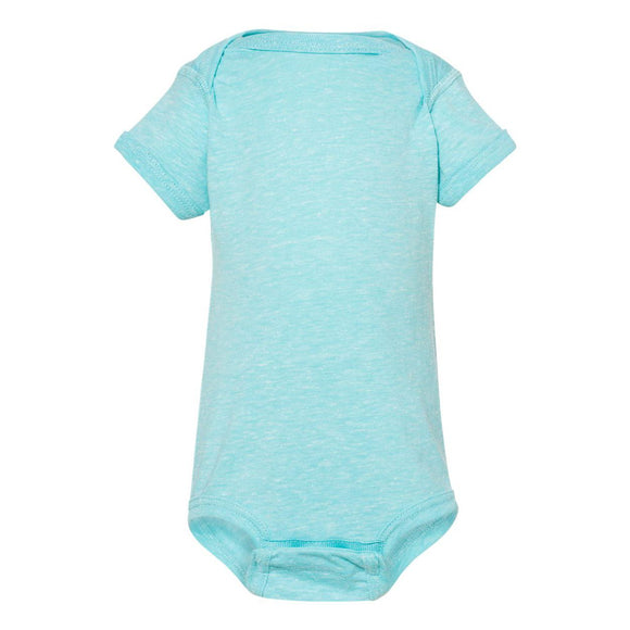 4491 Rabbit Skins Infant Harborside Mélange Bodysuit Caribbean Melange