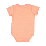 4491 Rabbit Skins Infant Harborside Mélange Bodysuit Papaya Melange