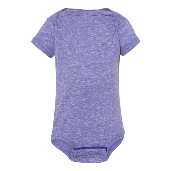 4491 Rabbit Skins Infant Harborside Mélange Bodysuit Purple Melange