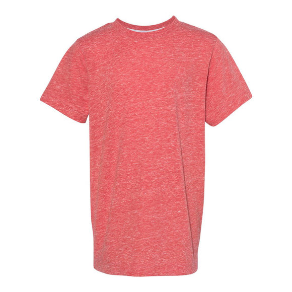 6191 LAT Youth Harborside Mélange T-Shirt Red Melange