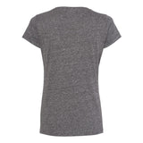 3591 LAT Women's Harborside Mélange V-Neck Tee Smoke Melange