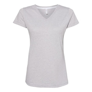 3591 LAT Women's Harborside Mélange V-Neck Tee Grey Melange