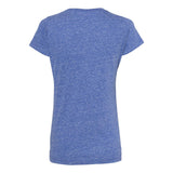 3591 LAT Women's Harborside Mélange V-Neck Tee Royal Melange