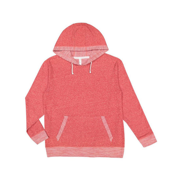 6779 LAT Harborside Mélange French Terry Hooded Pullover Red Melange