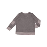 2279 LAT Youth Harborside Mélange French Terry Long Sleeve with Elbow Patches Smoke Melange