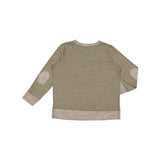 2279 LAT Youth Harborside Mélange French Terry Long Sleeve with Elbow Patches Military Green Melange