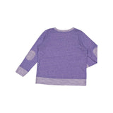 2279 LAT Youth Harborside Mélange French Terry Long Sleeve with Elbow Patches Purple Melange