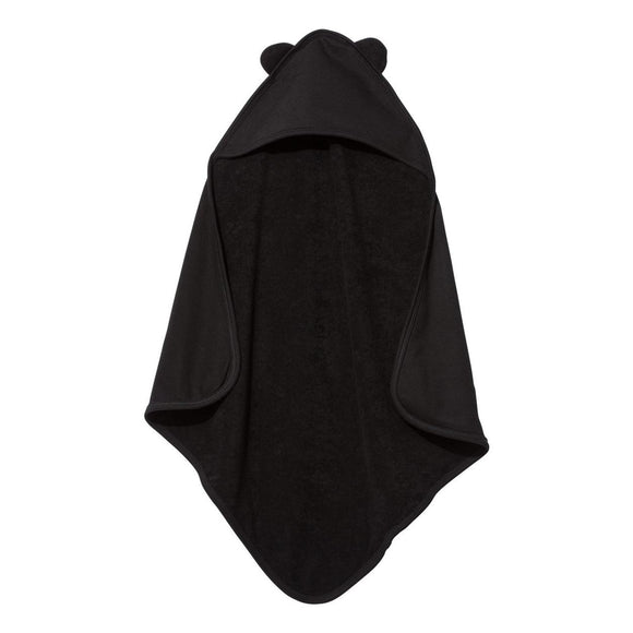 1013 Rabbit Skins Terry Cloth Hooded Towel with Ears Black