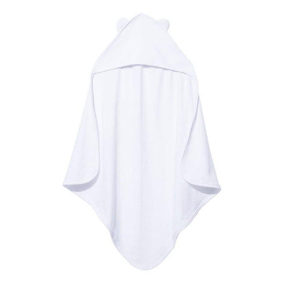 1013 Rabbit Skins Terry Cloth Hooded Towel with Ears White