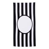 C3060ST Carmel Towel Company Striped Beach Towel Black