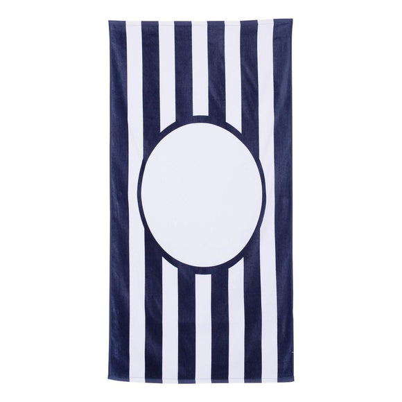 C3060ST Carmel Towel Company Striped Beach Towel Navy