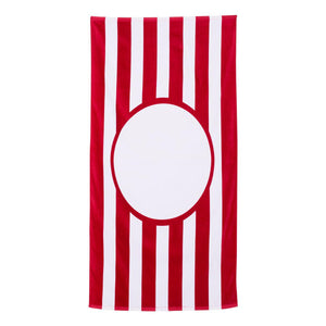 C3060ST Carmel Towel Company Striped Beach Towel Red