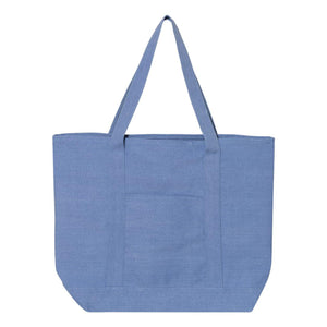 8879 Liberty Bags Pigment Dyed Premium XL Boater Tote Periwinkle Blue