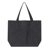 8879 Liberty Bags Pigment Dyed Premium XL Boater Tote Washed Black