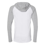 6917 LAT Fine Jersey Hooded Long Sleeve Raglan T-Shirt Blended White/ Vintage Heather/ White