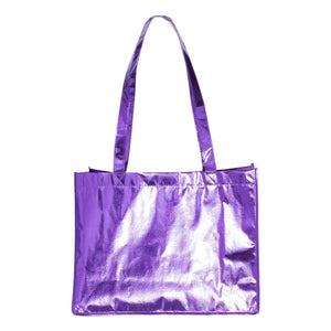 A134M Liberty Bags Metallic Large Tote Metallic Purple