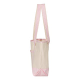 Q125800 Q-Tees 20L Small Deluxe Tote Natural/ Light Pink